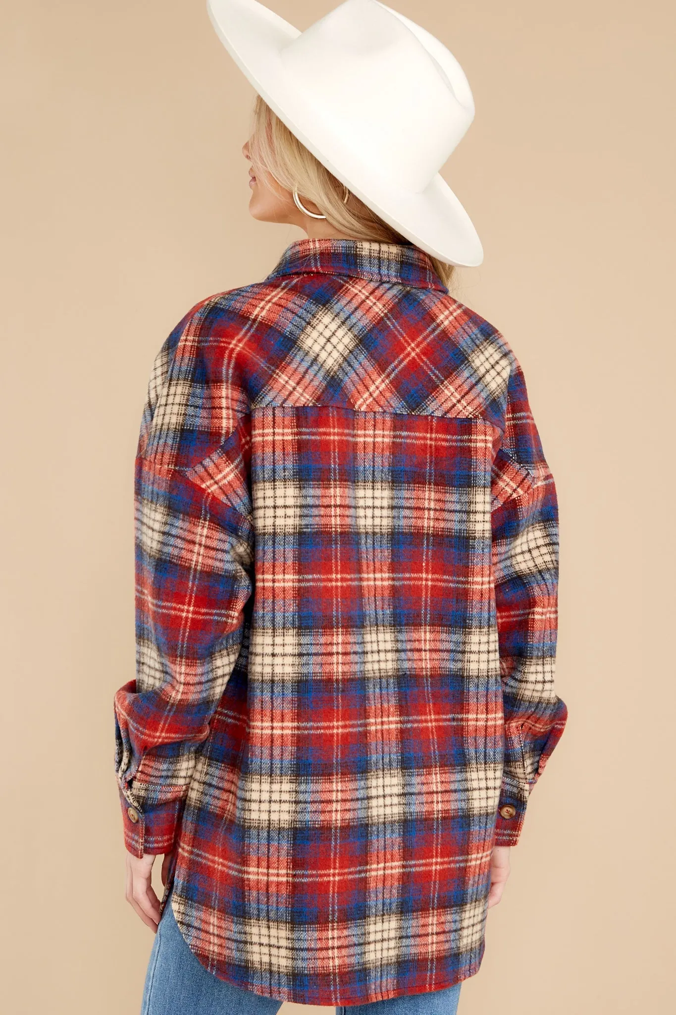 Rock It Any Day Red Plaid Shacket