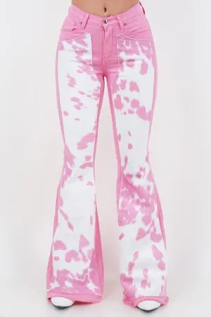 Rodeo Bell Bottom Jean in Pink