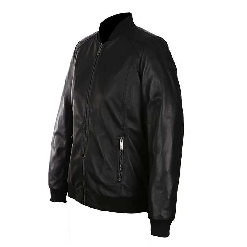 Savannah Womens Bomber Leather Jacket