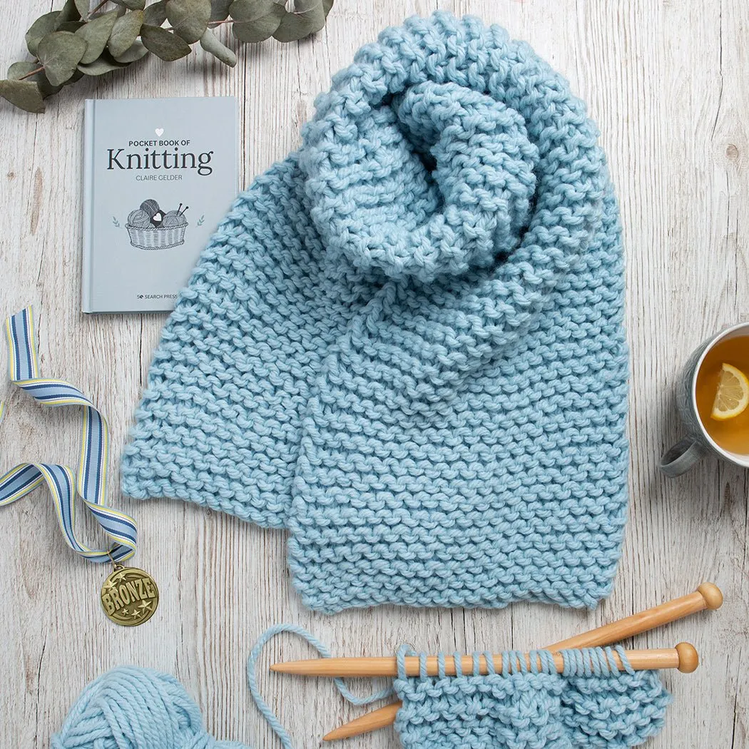 Scarf Knitting Kit and Knitting Pocket Book - Bronze Level