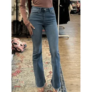 Shea High Rise Medium Wash Flare Jeans