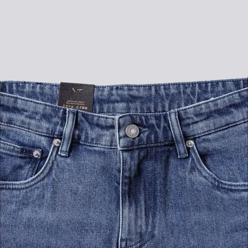 Slim heavyweight self-edge jeans
 for men