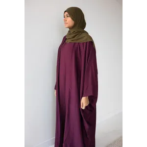 Slip Dress and Loose Fit Abaya (Electric Cherry)