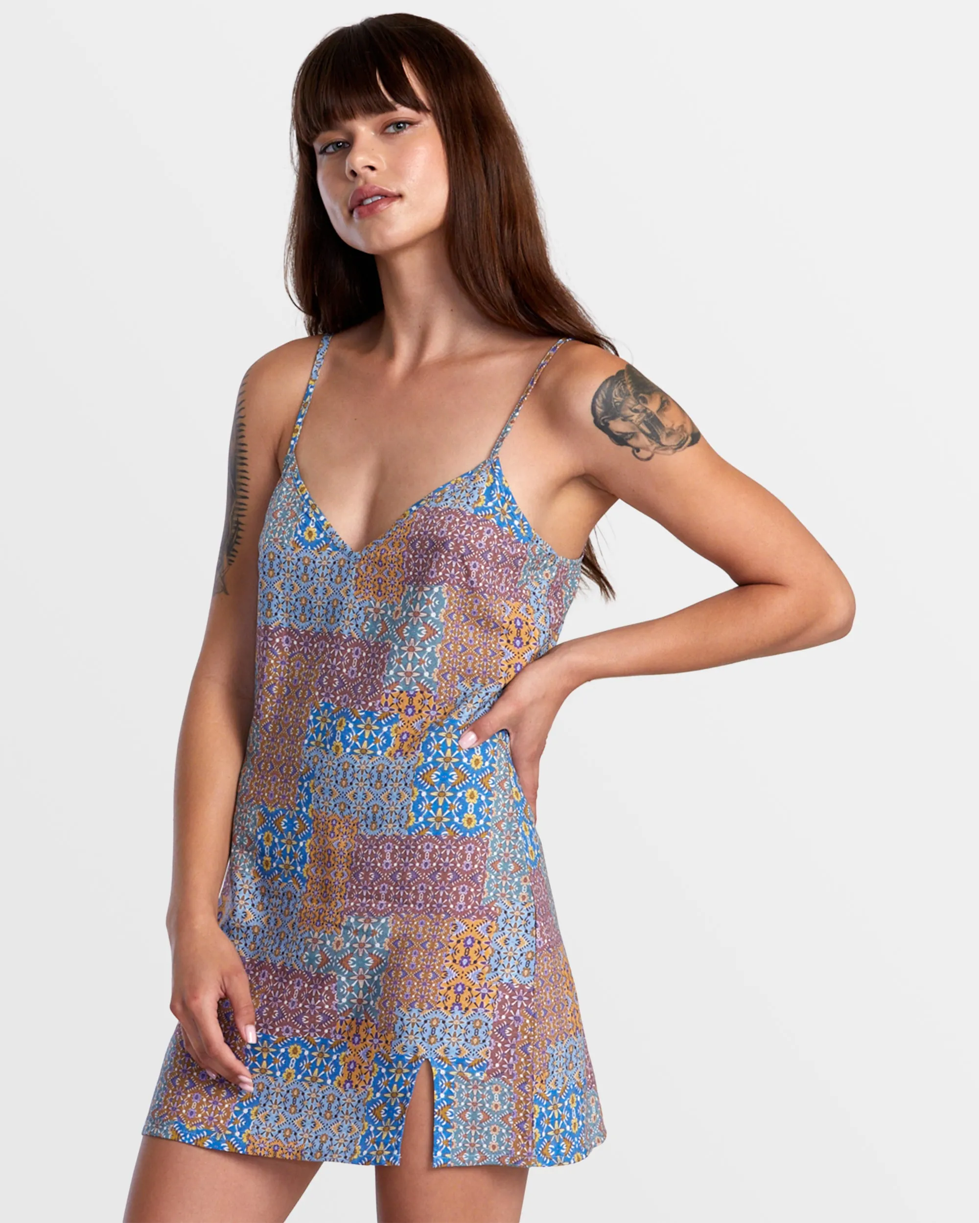 Slip Up Mini Dress - Federal Blue