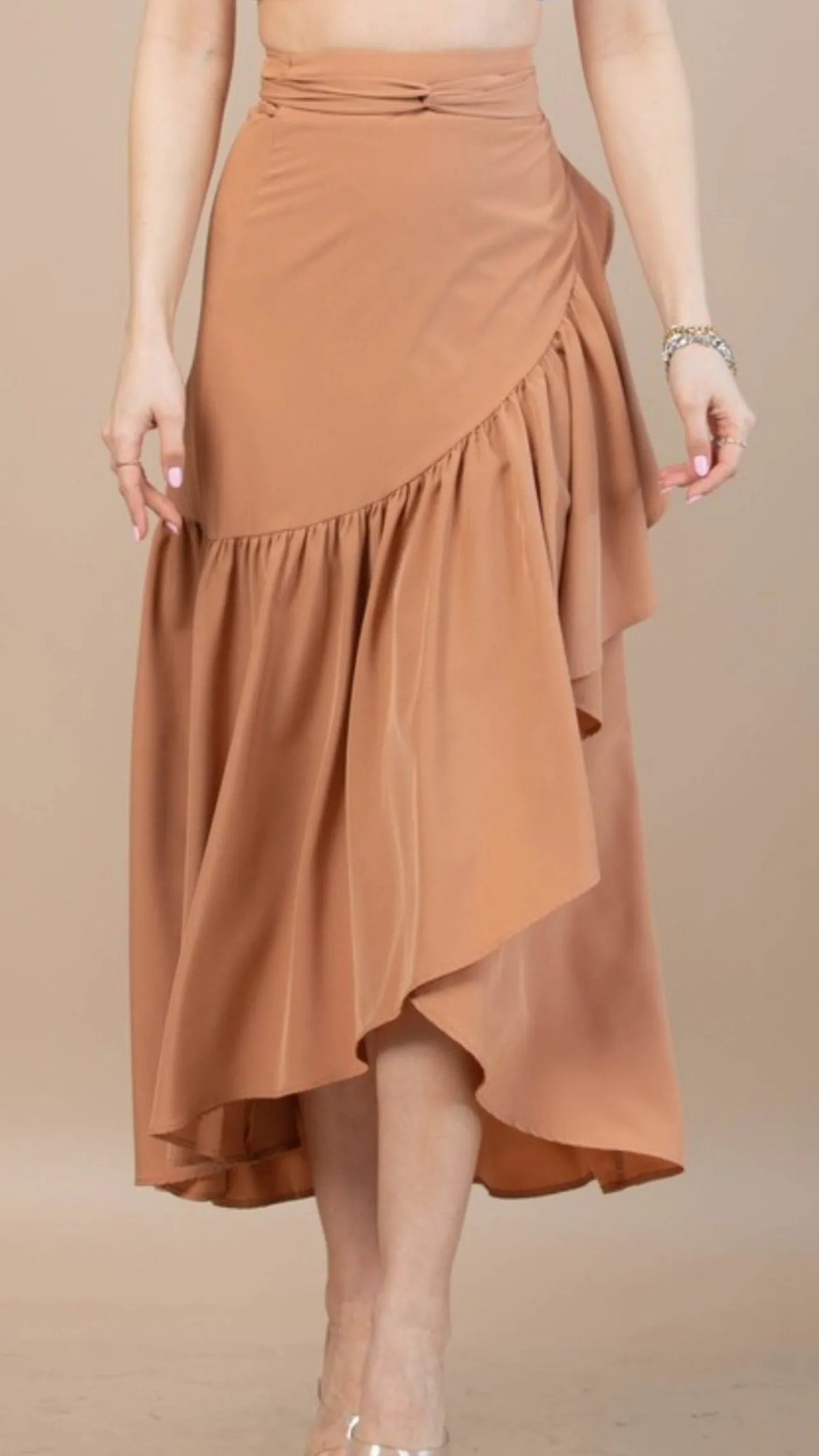 Solid Wrap Skirt