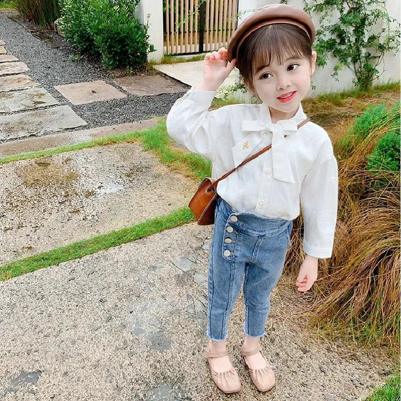 Spring New Arrival Girls Fashion Denim Pants Kids Jeans Trousers  Kids Jeans Girls