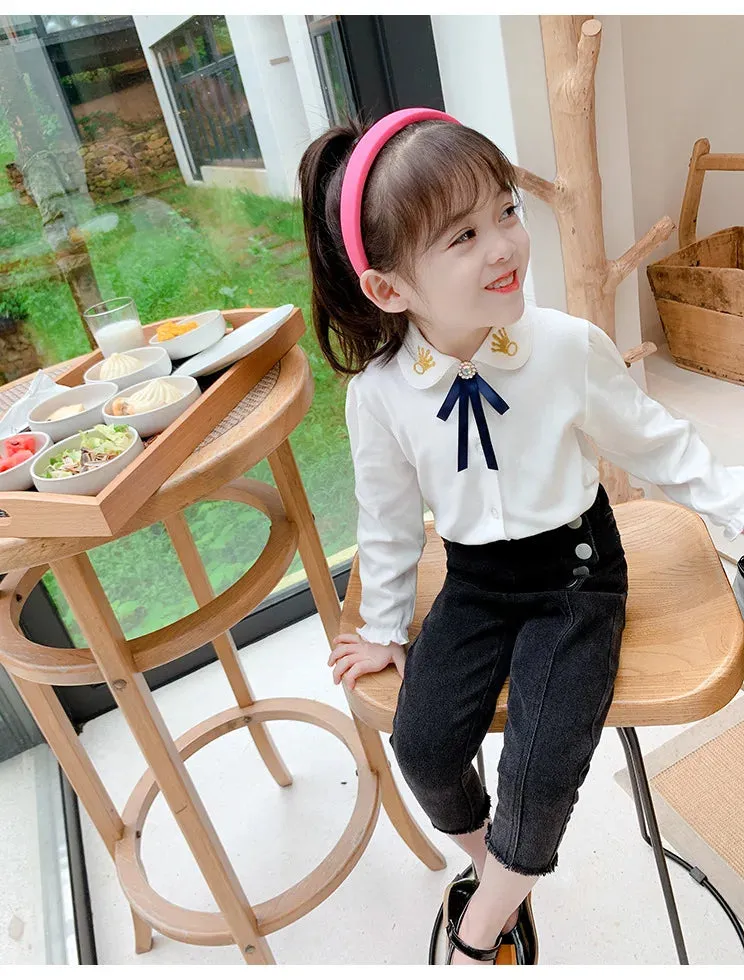 Spring New Arrival Girls Fashion Denim Pants Kids Jeans Trousers  Kids Jeans Girls