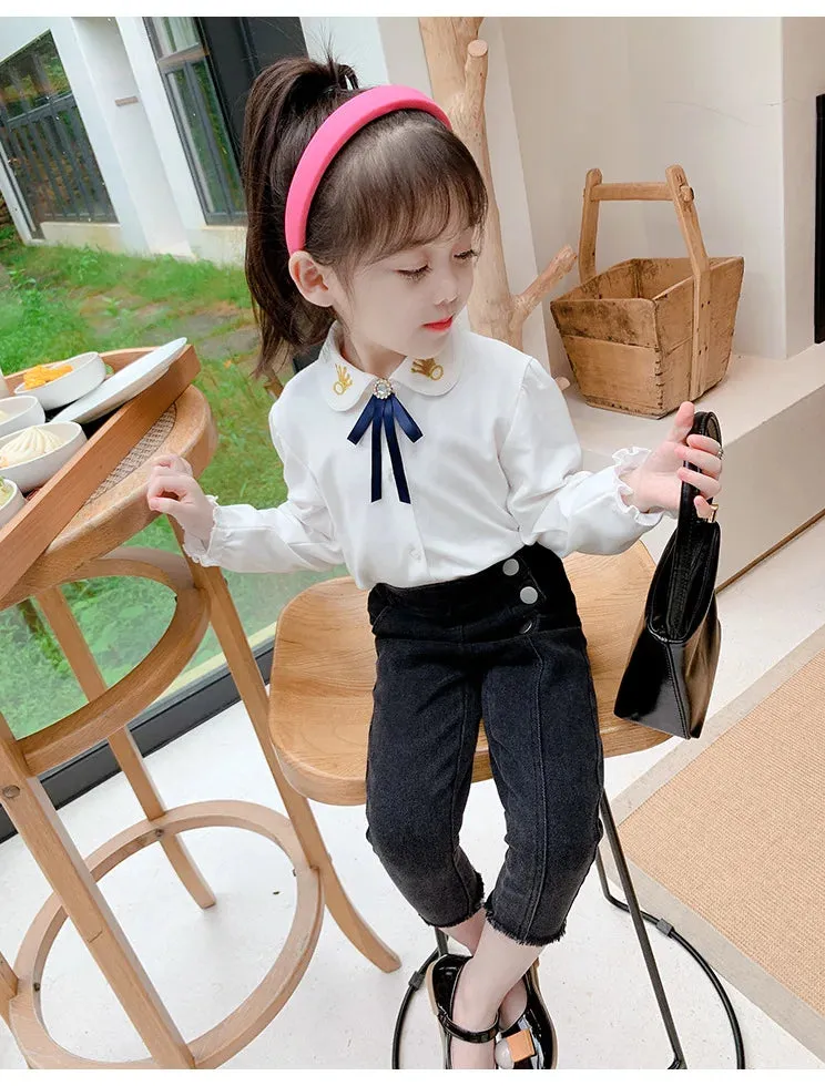 Spring New Arrival Girls Fashion Denim Pants Kids Jeans Trousers  Kids Jeans Girls