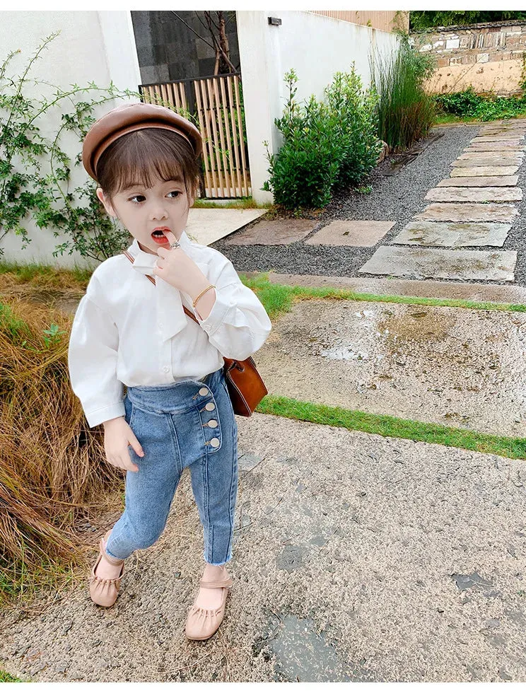 Spring New Arrival Girls Fashion Denim Pants Kids Jeans Trousers  Kids Jeans Girls