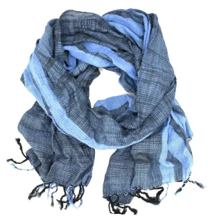 Stormy Seas Hand Woven Cotton Scarf