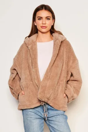 Sundry Sherpa Hooded Coat