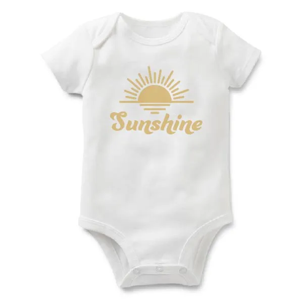 Sunshine | White Baby Bodysuit | Various Colours