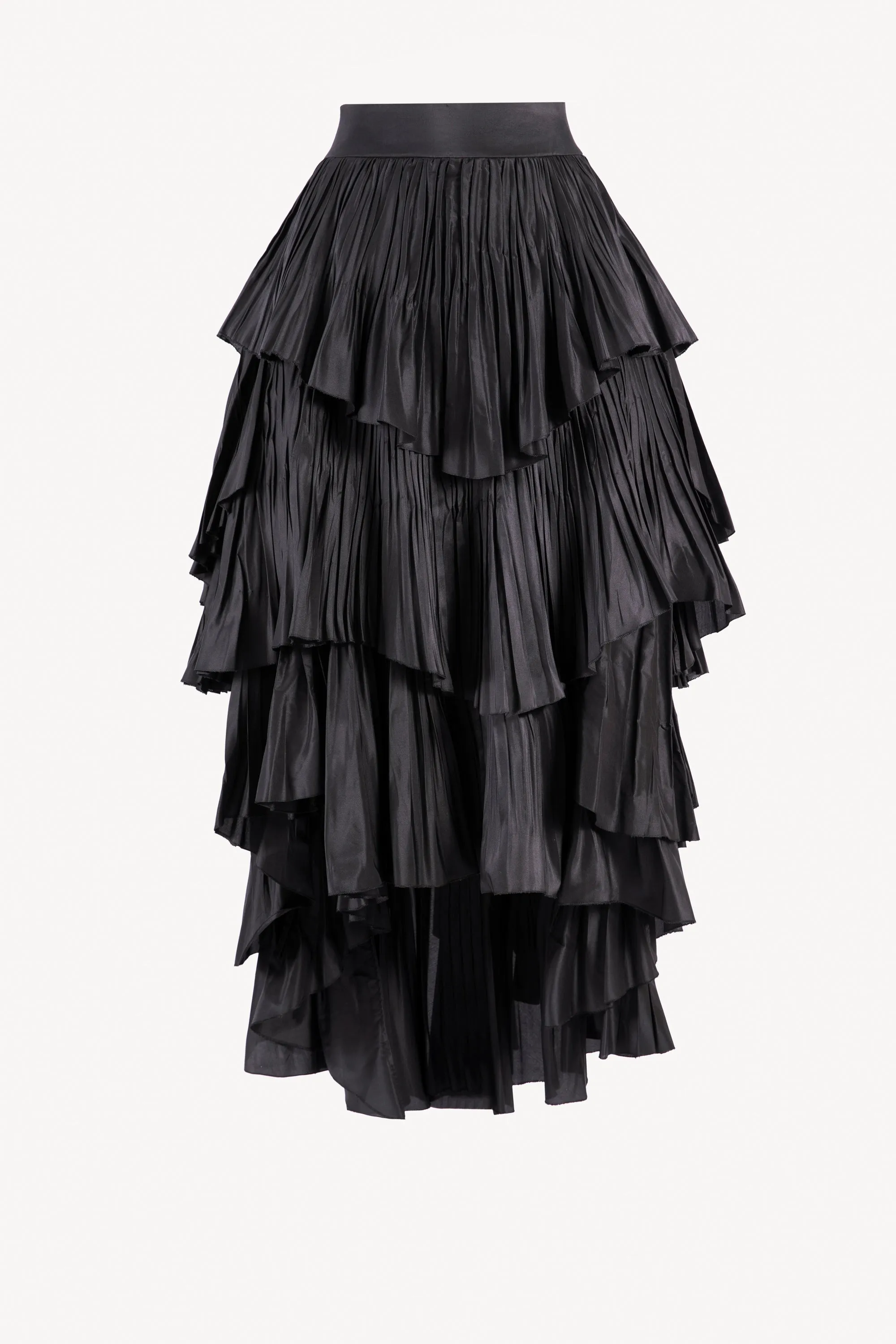 Taffeta layered skirt