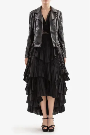 Taffeta layered skirt