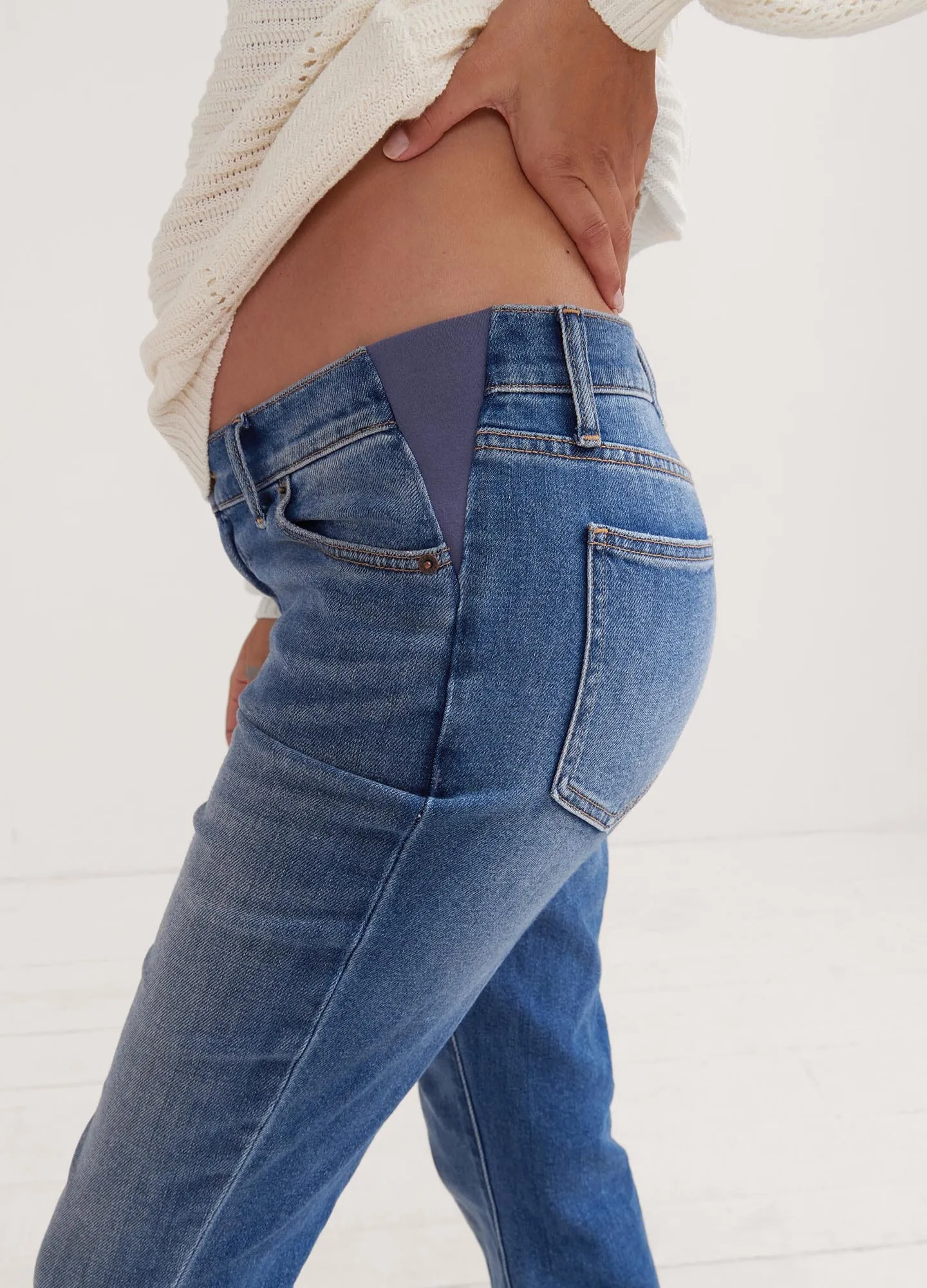 The Crop Maternity Jean