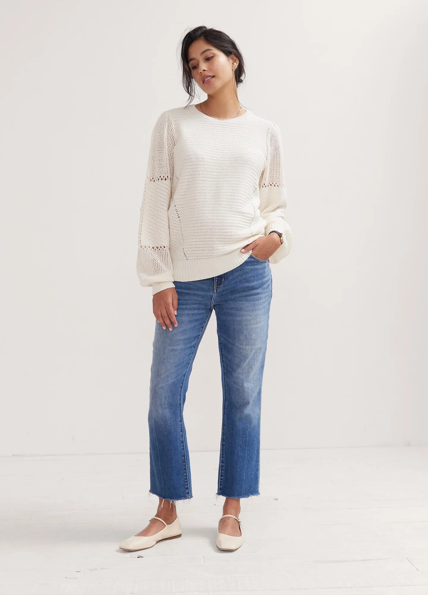 The Crop Maternity Jean