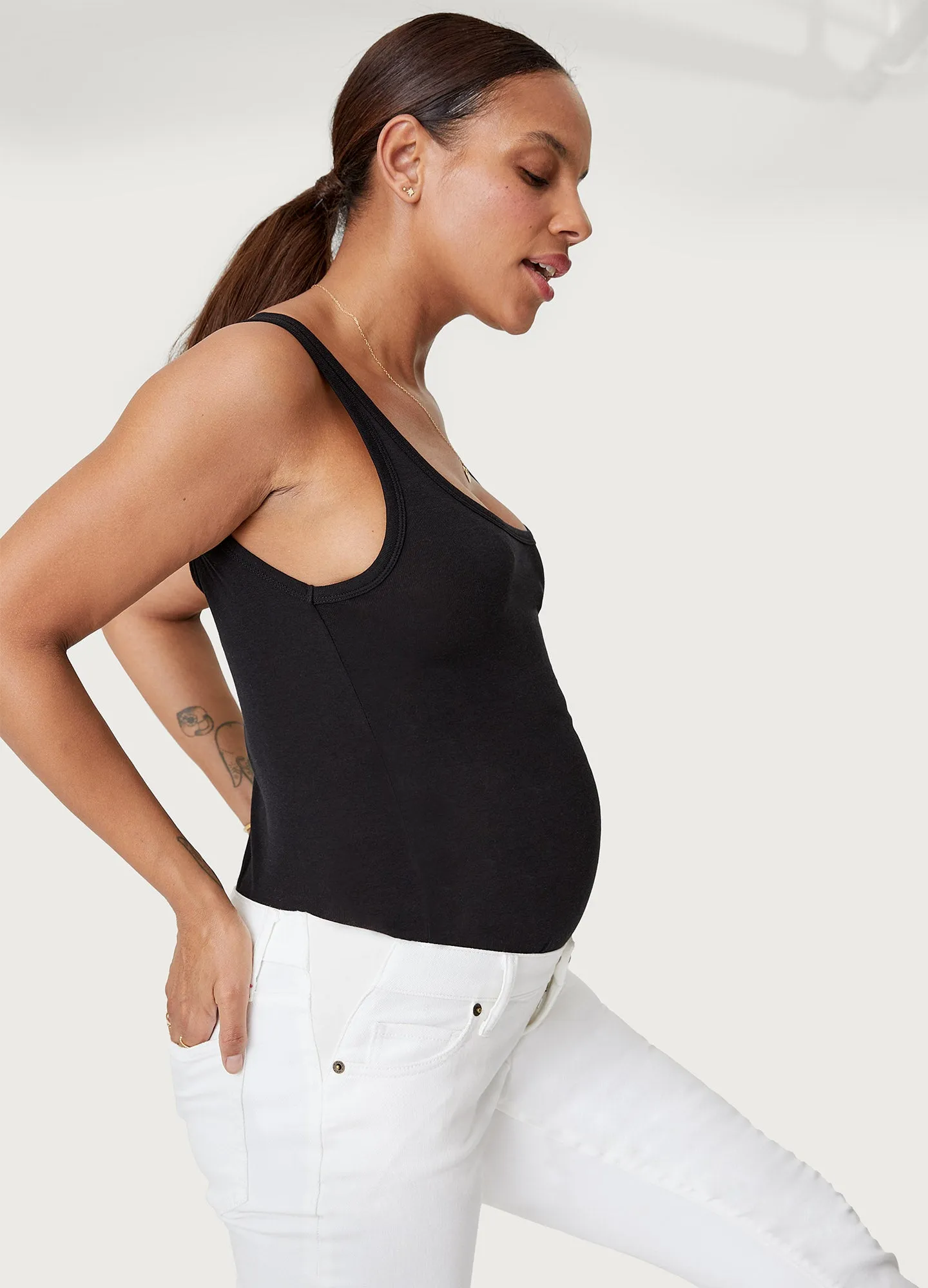 The Crop Maternity Jean