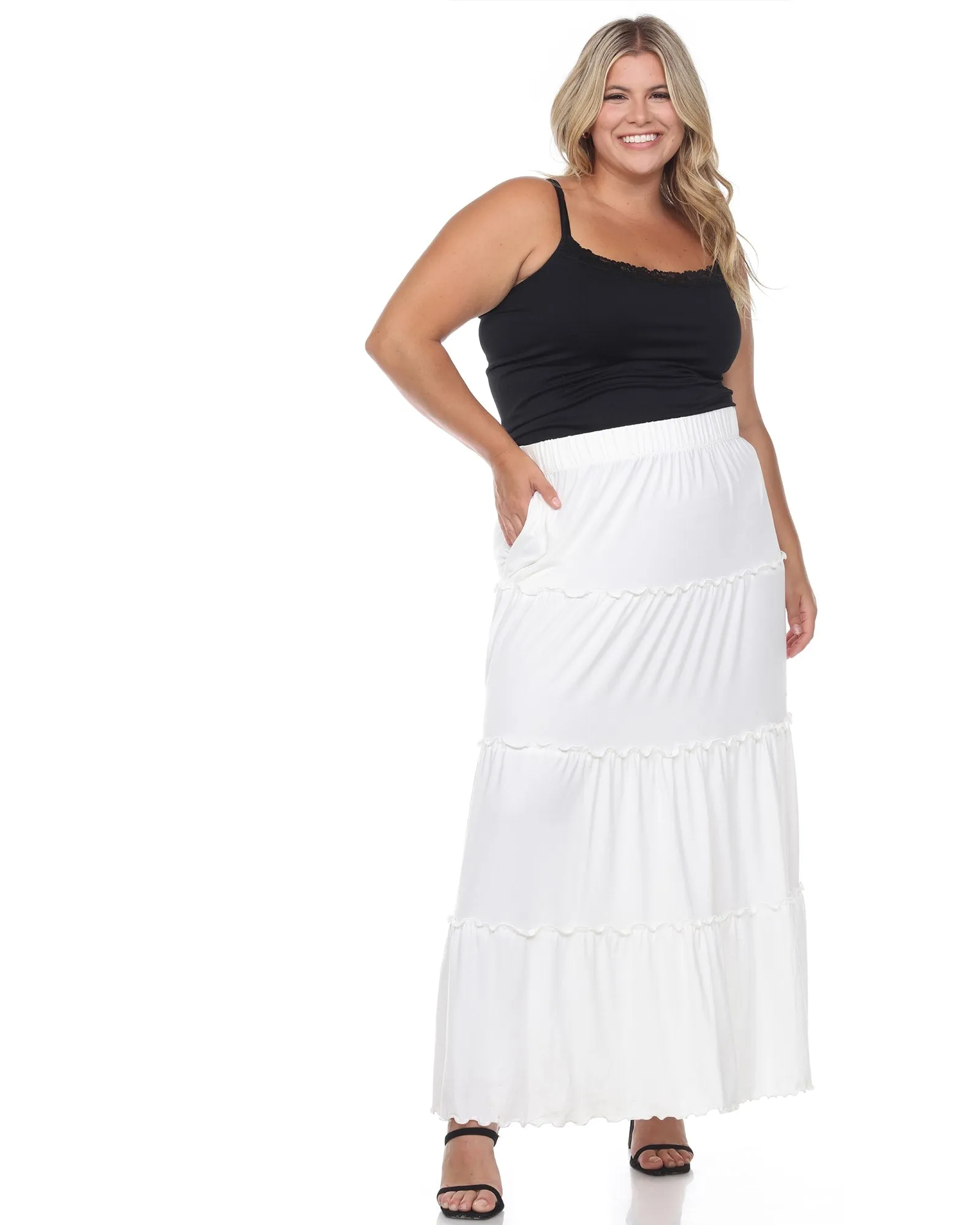 Tiered Maxi Skirt | White