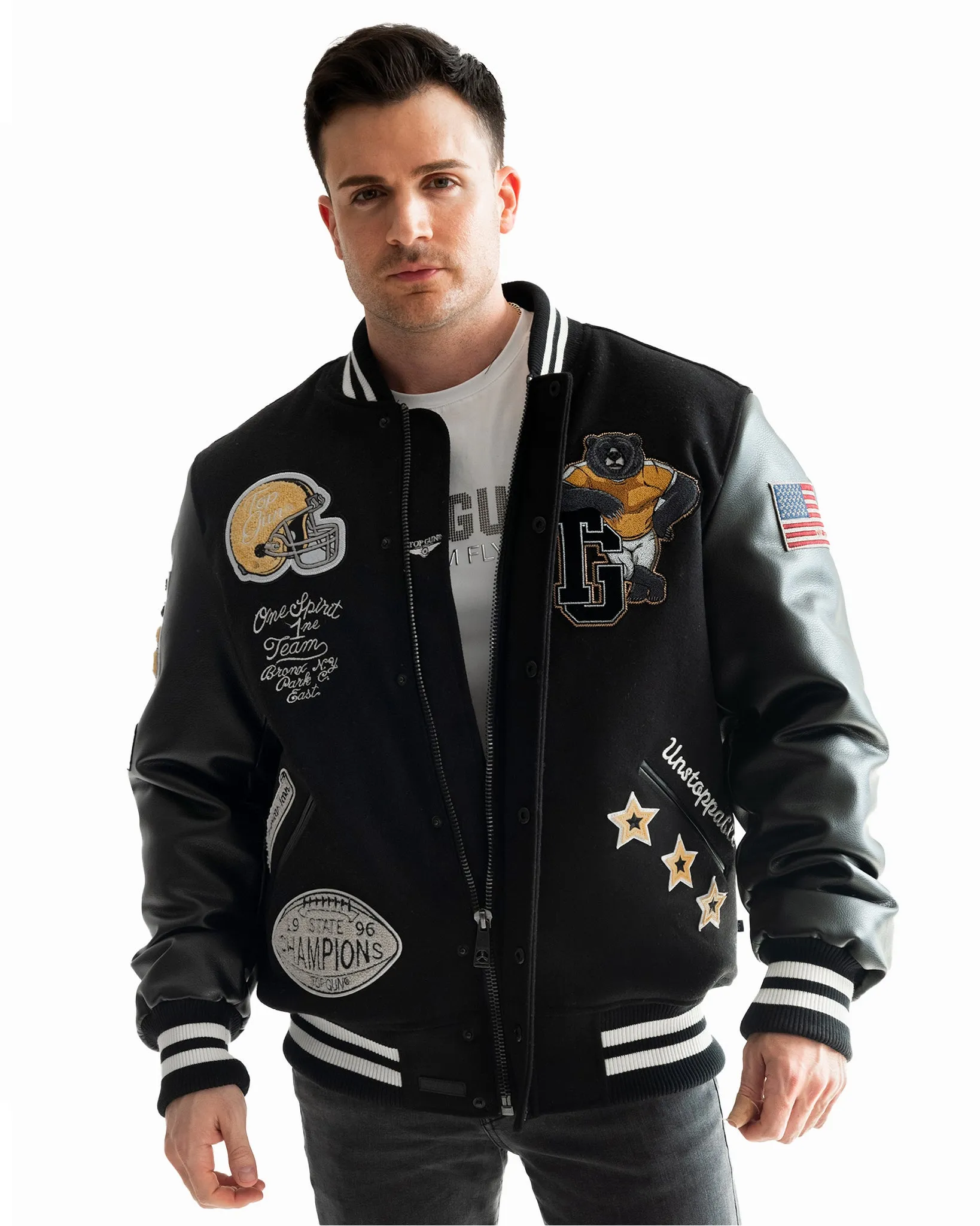 TOP GUN® "BEARS" VARSITY JACKET