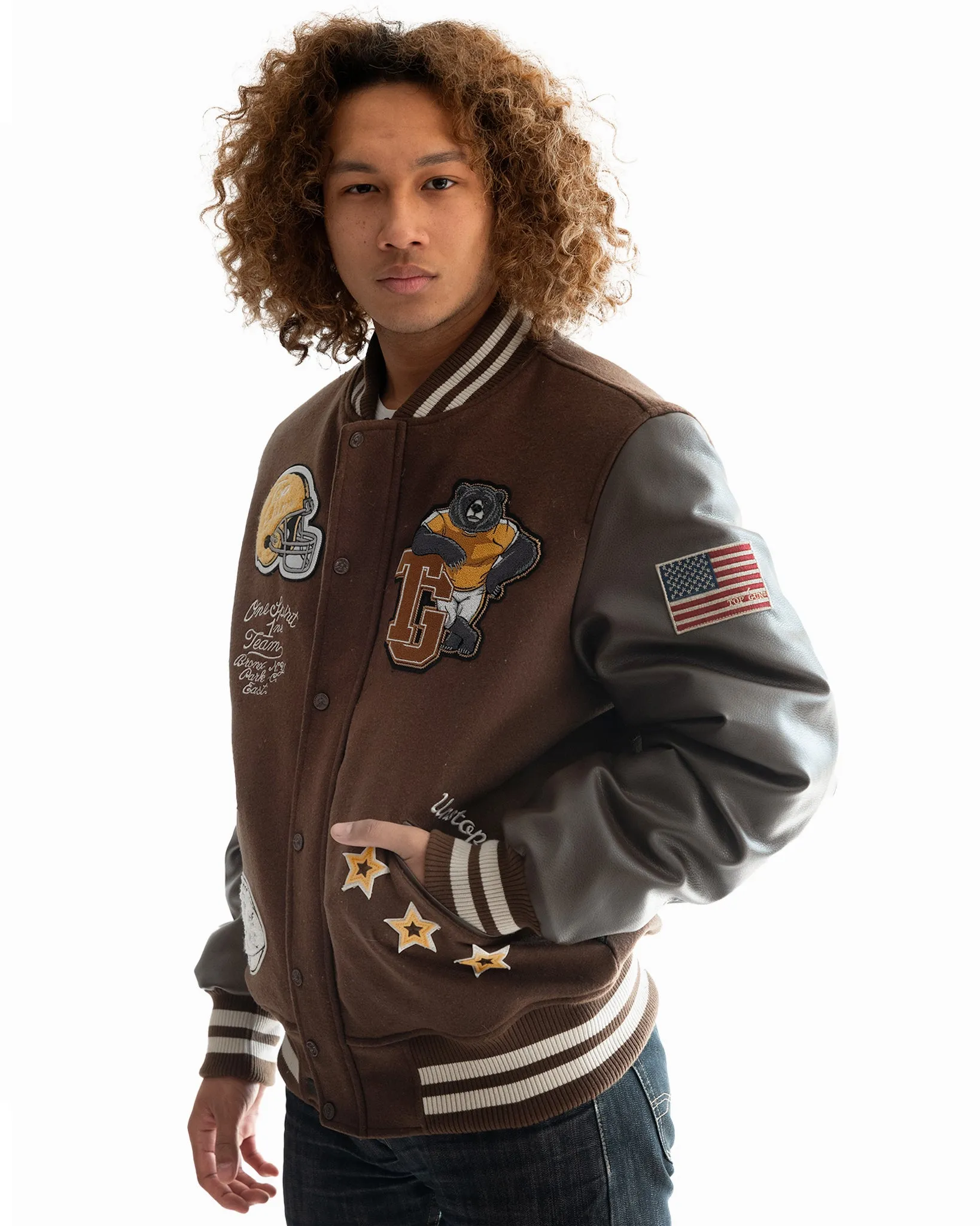 TOP GUN® "BEARS" VARSITY JACKET