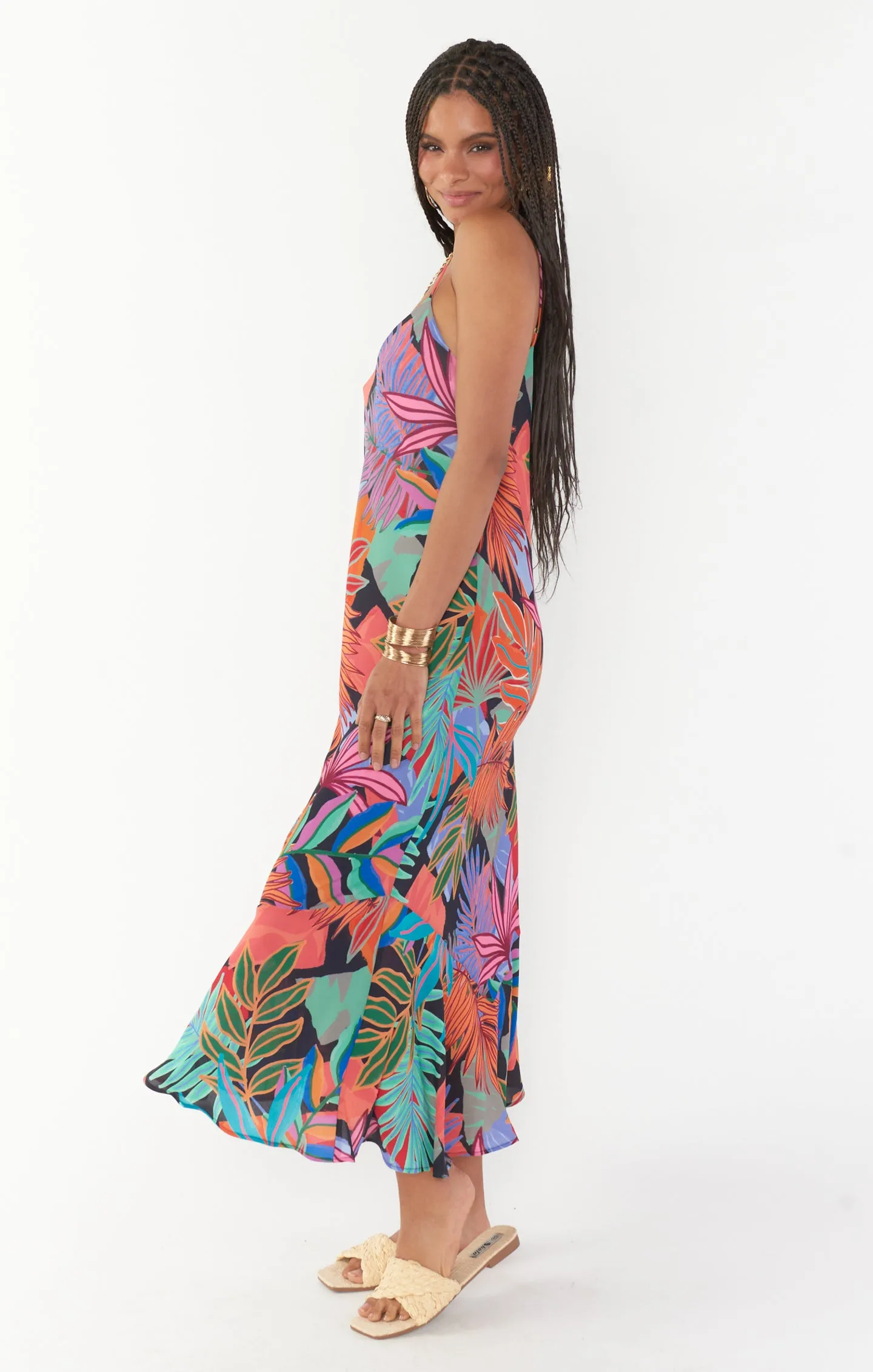 Uptown Slip Dress ~ Tropical Paradise