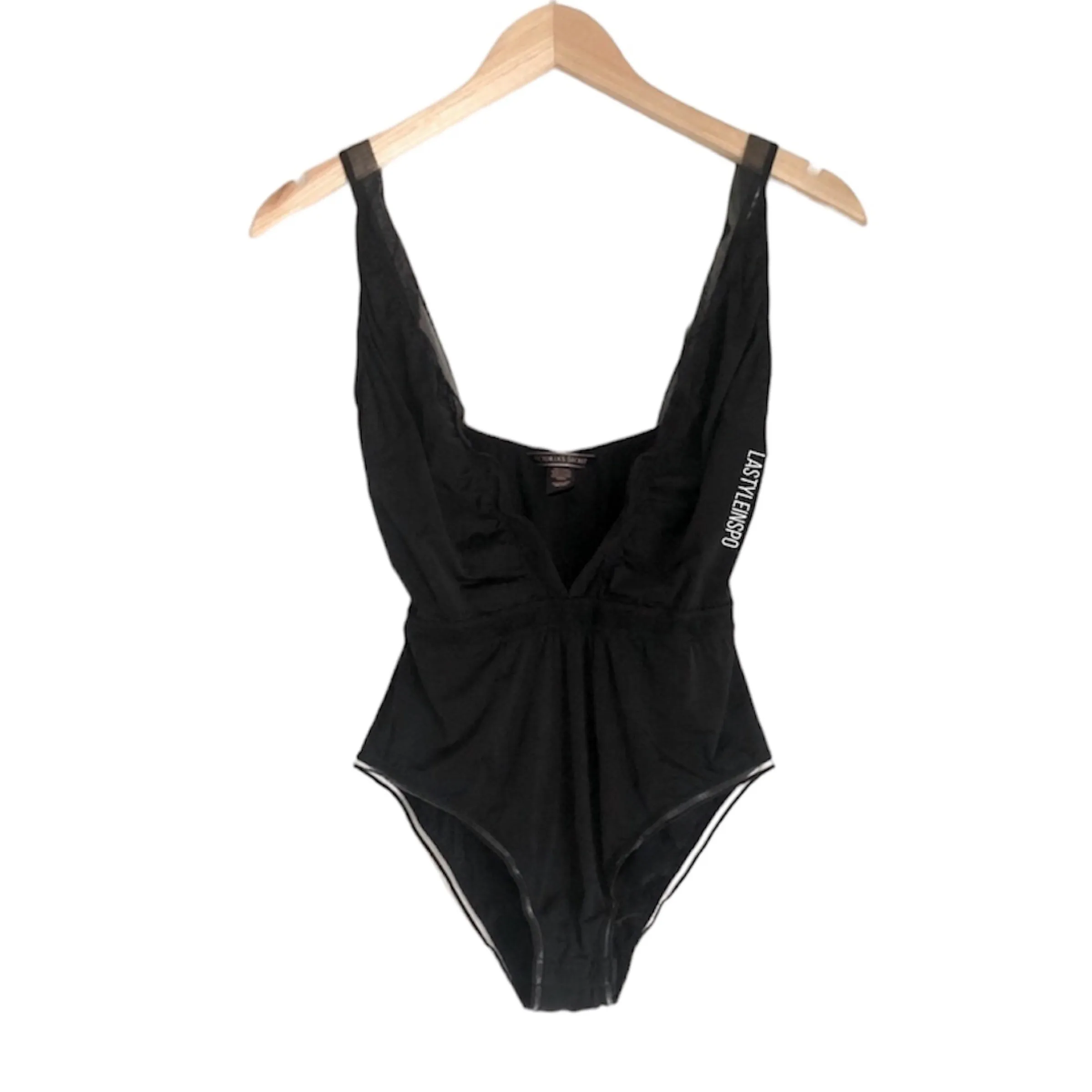 Victoria’s Secret Deep V Bodysuit Black Size XS.