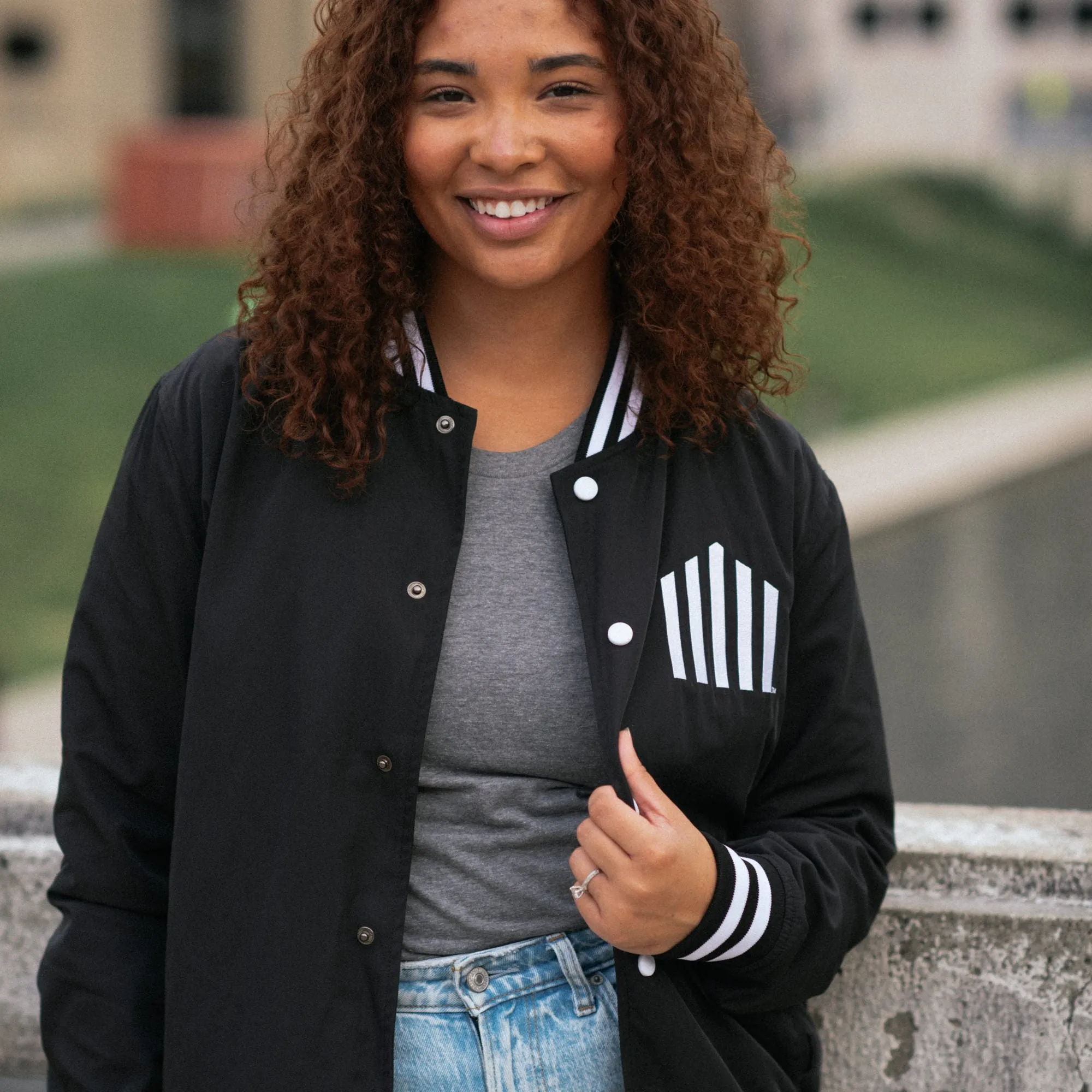 Vintage-Inspired Iowa State Jack Trice Bomber Jacket