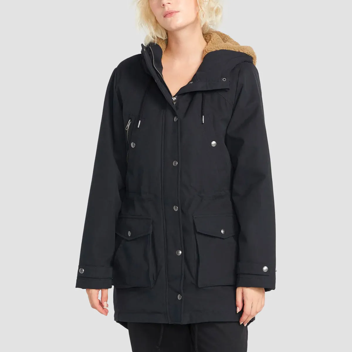 Volcom Walk On By 5K Parka Jacket Black - Womens