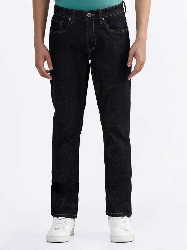 WES Casuals Blue Slim - Fit Mid - Rise Denim Jeans