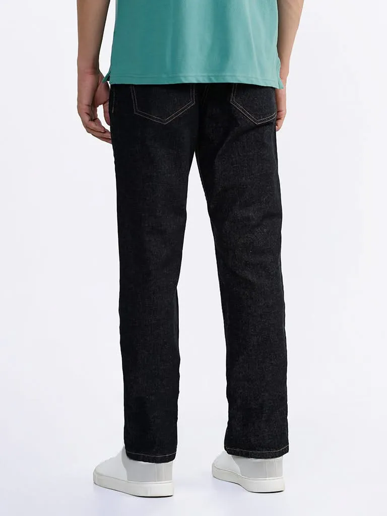 WES Casuals Blue Slim - Fit Mid - Rise Denim Jeans