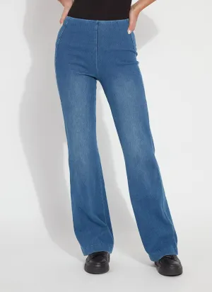 Wide Leg Pull on Jean - Mid Wash