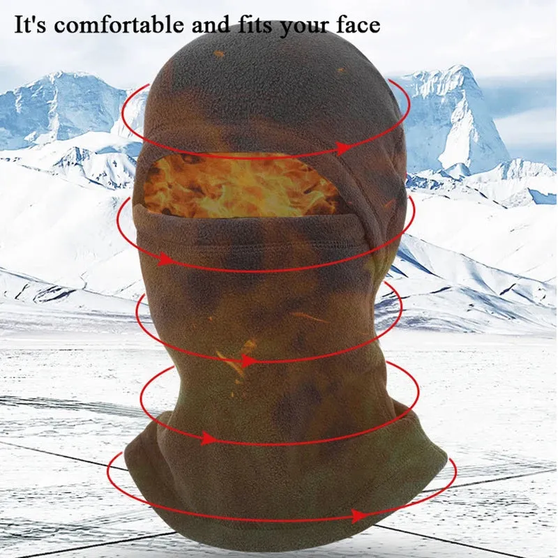 Winter Polar Coral Hat Fleece Balaclava Men Face Mask Neck Warmer Beanies Thermal Head Cover Tactical Military Sports Scarf Caps