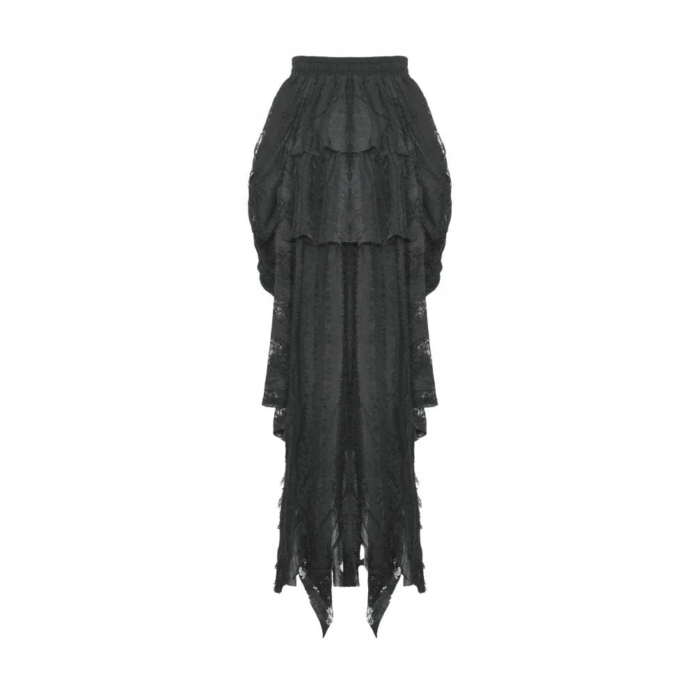 Women's Gothic Layered Unedged High-low Skirt