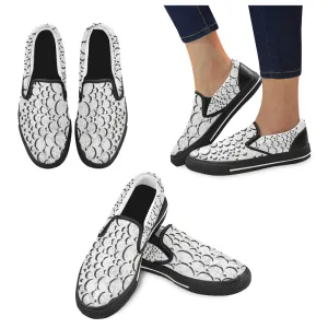 Women's Polka Print Canvas Slip-on Shoes