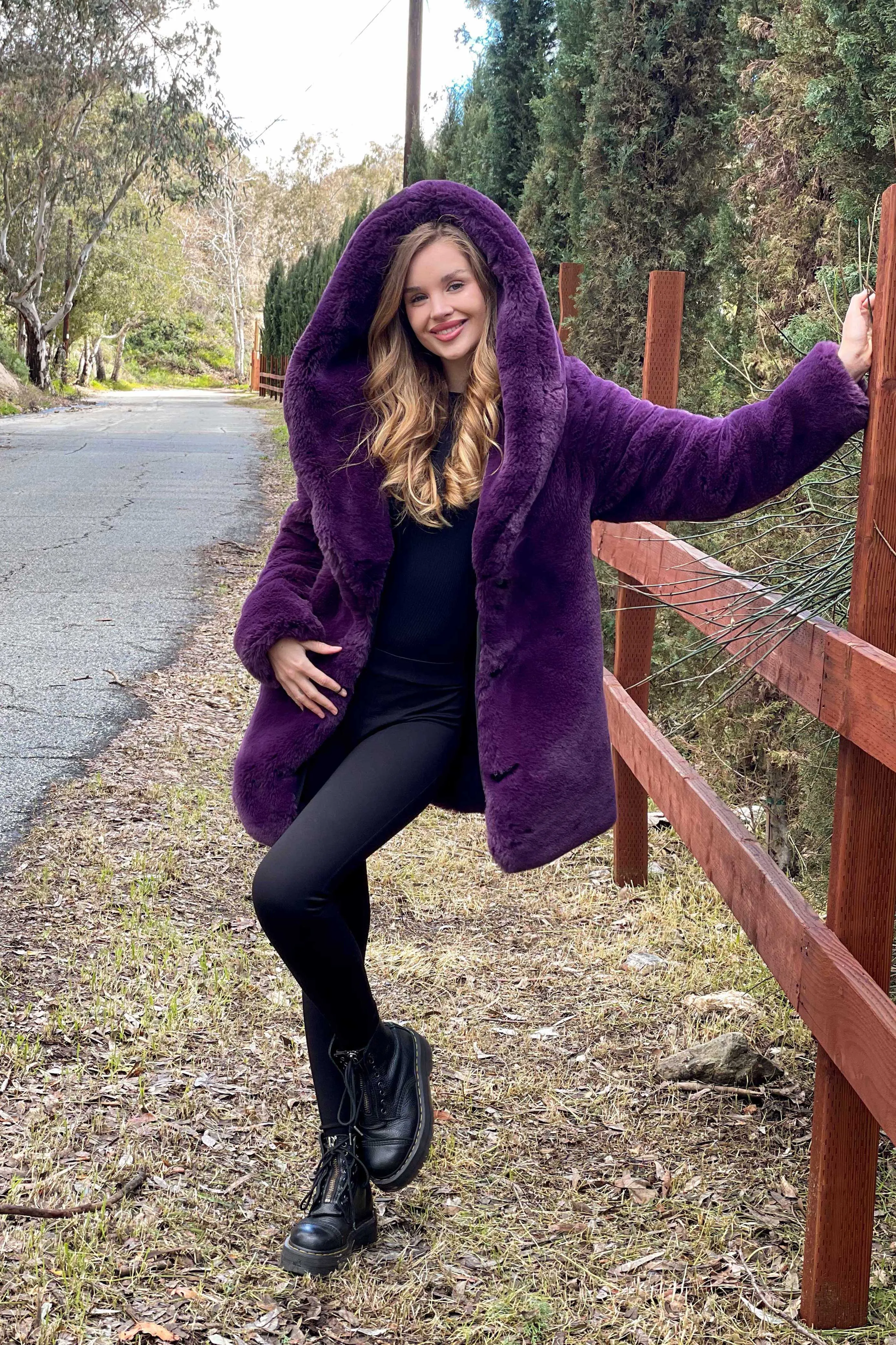 Women's Short Desert Warrior Coat in "Plush Plum"