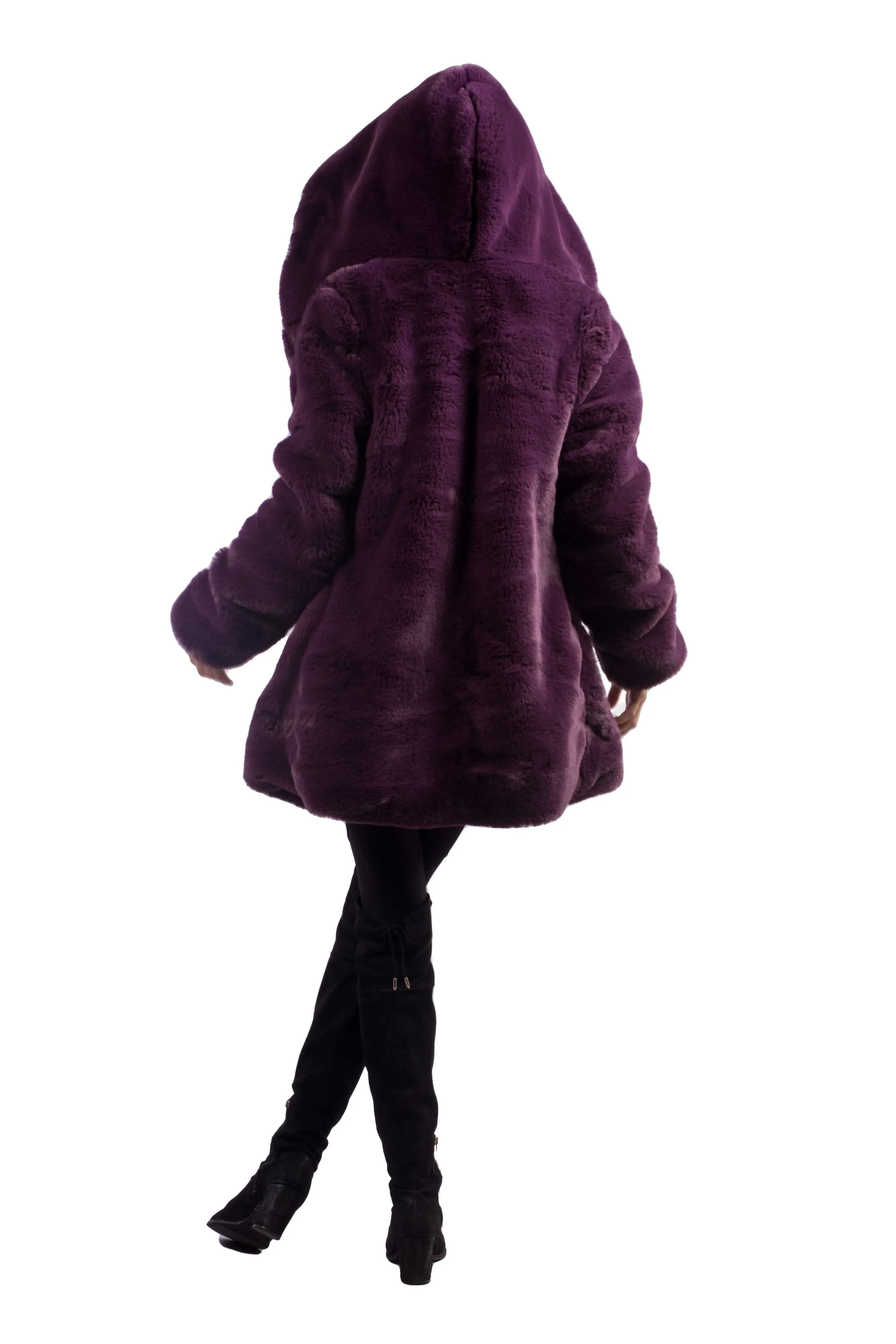 Women's Short Desert Warrior Coat in "Plush Plum"