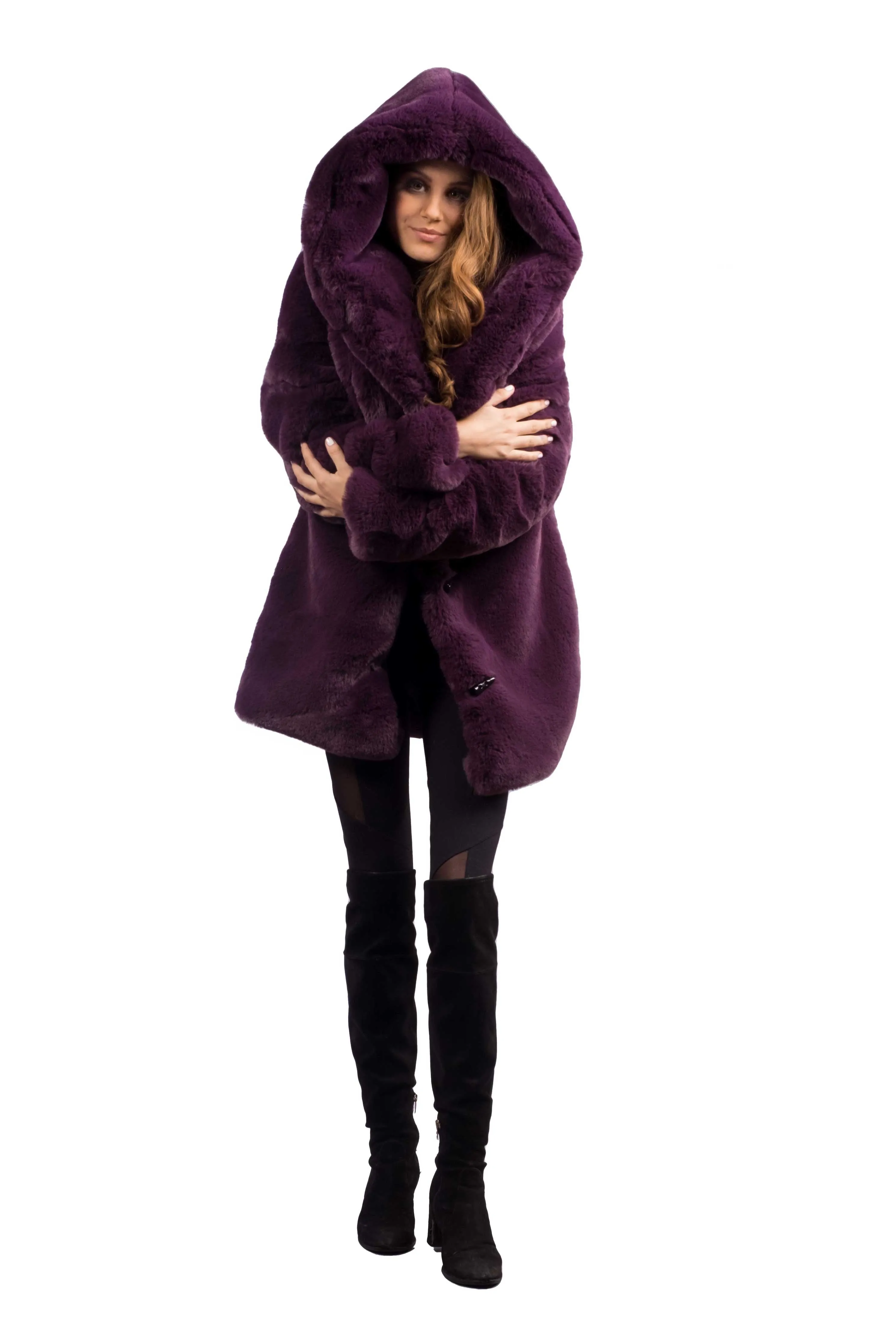 Women's Short Desert Warrior Coat in "Plush Plum"