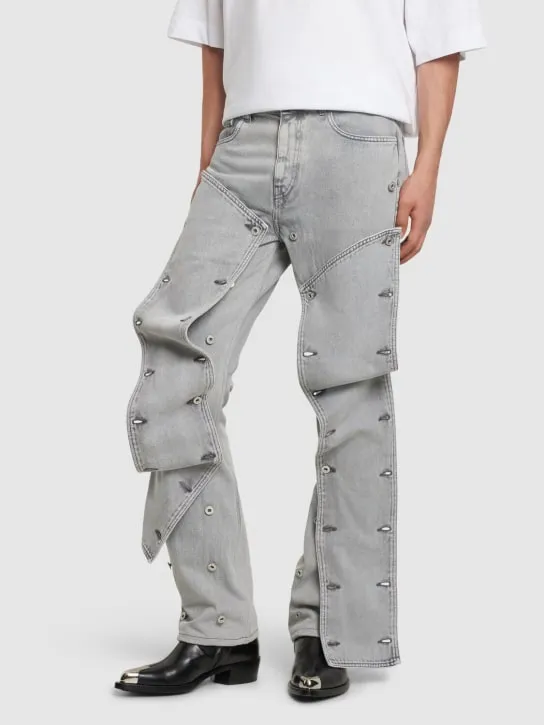 Y/PROJECT   Detachable panel midrise straight jeans 